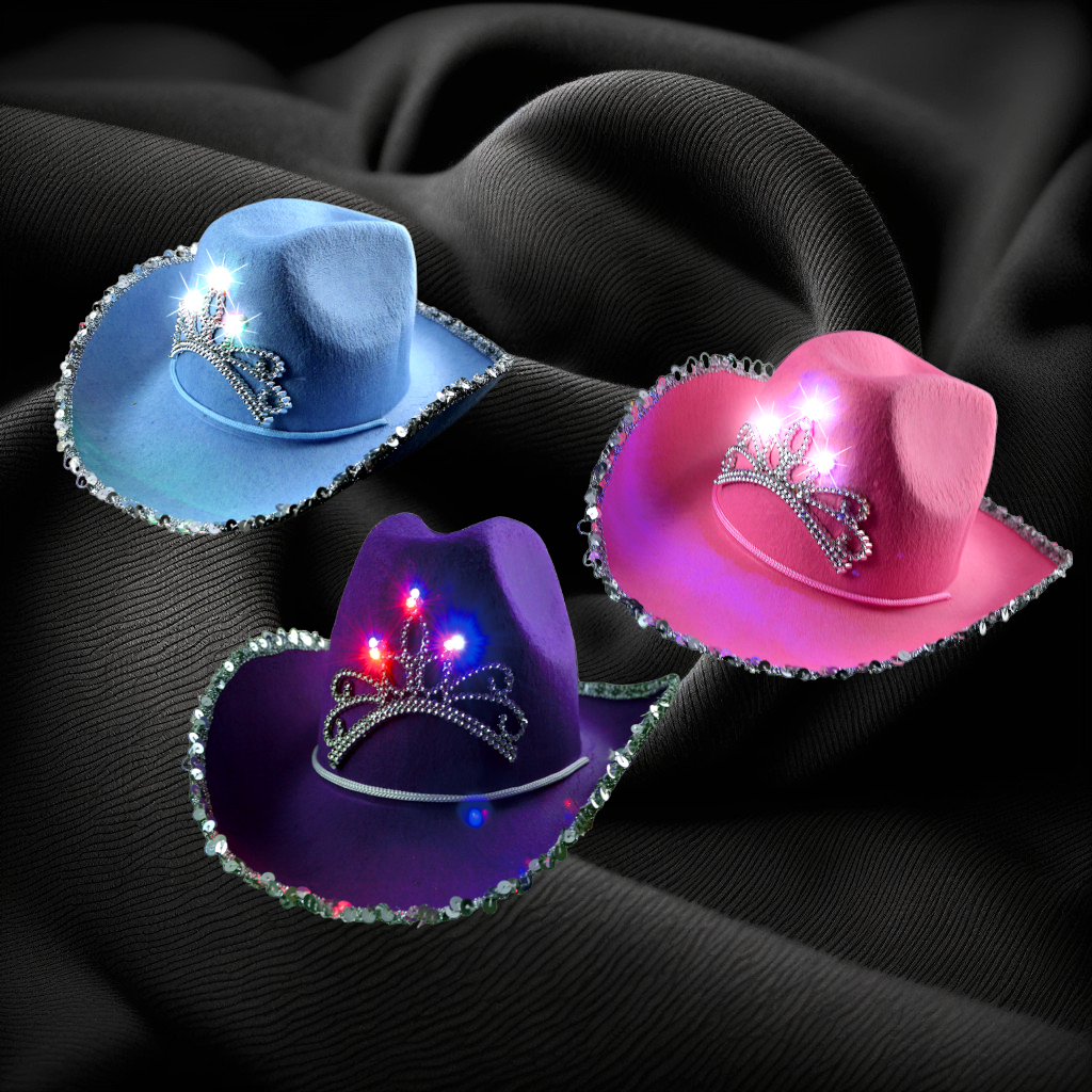 COWGIRL KIDS' LED HAT - ASST. COLORS | Gloworks