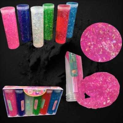 ASSORTED CRYSTAL GLITTER TUBE SLIME 6/DISPLAY
