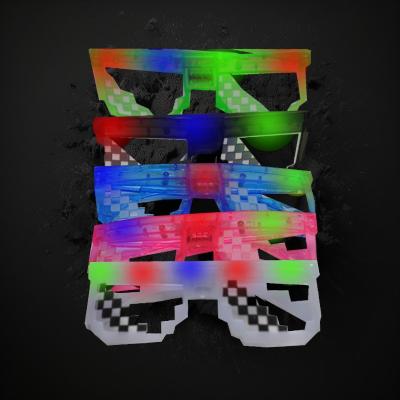 ASSORTED COLOR LED FLASHING MEME STYLE SUNGLASSES