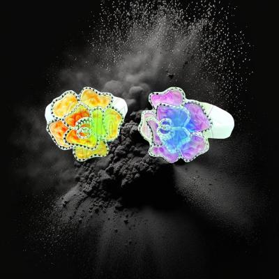 NON-FLASHING WRAP FLOWER BRACELET WITH METAL ACCENTS
