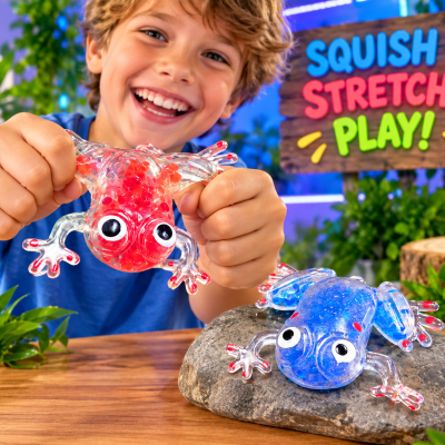 LED FLASHING SQUISHY BEAD FROG