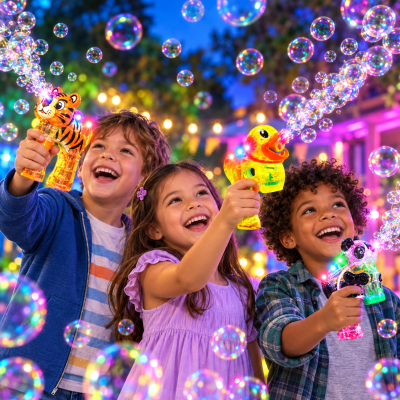 ASSORTED LED FLASHING BUBBLE BLOWER