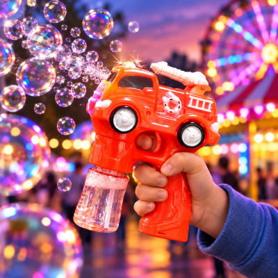 FLASHING LED FIRE TRUCK BUBBLE GUN