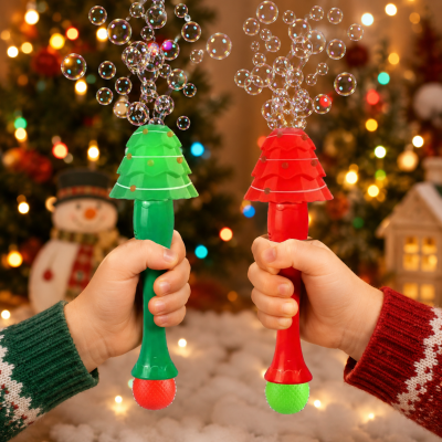 LED CHRISTMAS TREE BUBBLE WAND WITH SOUND