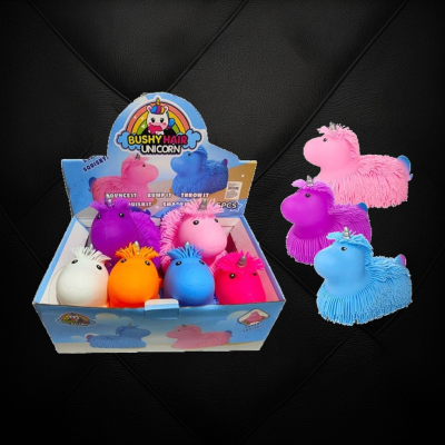 ASSORTED COLOR LED FLUFFY UNICORN