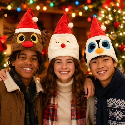 ASSORTED STYLE DANCING CHRISTMAS HAT WITH MUSIC