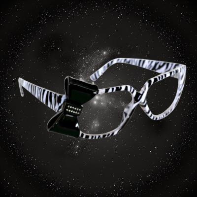ZEBRA-PRINT SUNGLASSES WITH BOW ACCENT