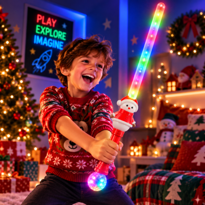 LED FLASHING SNOWMAN HANDLE SWORD