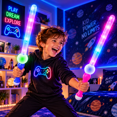 LED ASSORTED COLOR BUBBLE SWORD