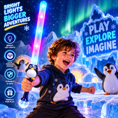 LED PENGUIN BUBBLE SWORD