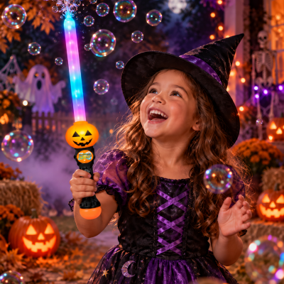 LED PUMPKIN BUBBLE SWORD