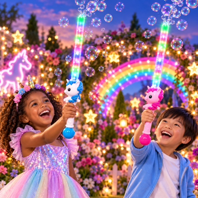 LED UNICORN BUBBLE SWORD