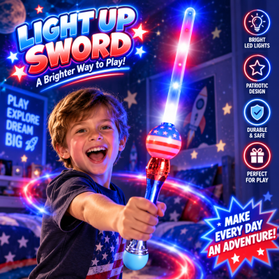 LED USA BUBBLE SWORD