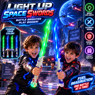 ASSORTED STYLE BLUE/GREEN CYBER SWORD