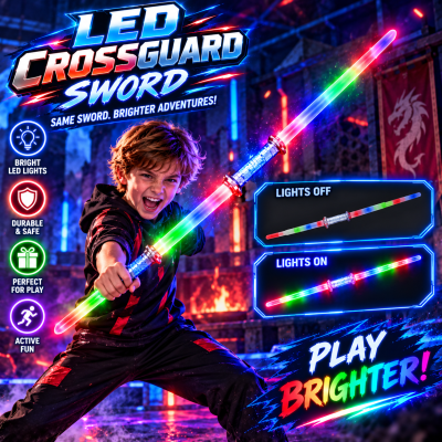 LED MULTI-COLOR EXPANDABLE DOUBLE SIDED SWORD