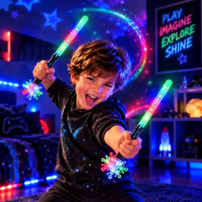 LED SNOWFLAKE SWORD WITH SNOWFLAKE PRINTED BLADE
