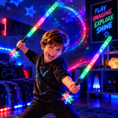 LED SNOWFLAKE SWORD WITH SNOWFLAKE PRINTED BLADE