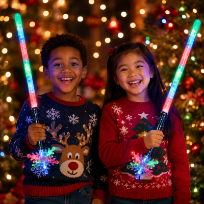 LED SNOWFLAKE SWORD WITH SNOWFLAKE PRINTED BLADE