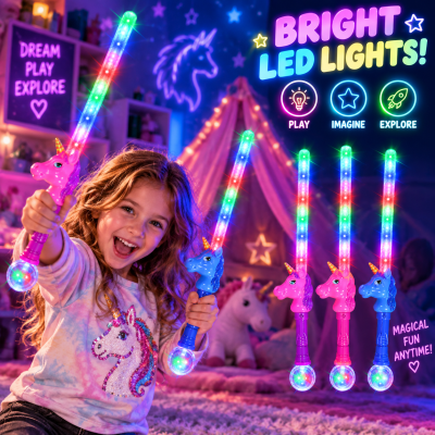 LED ASSORTED COLOR UNICORN SWORD