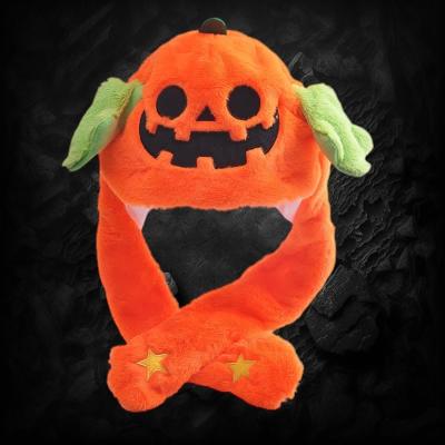 PLUSH PUMPKIN HAT WITH MOVING EARS 