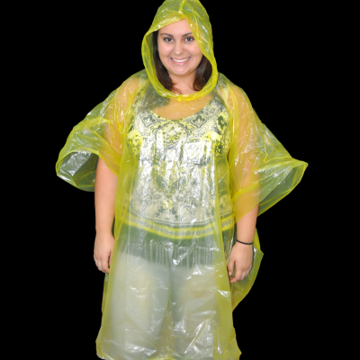 YELLOW WEATHER PONCHO ONE SIZE FITS ALL