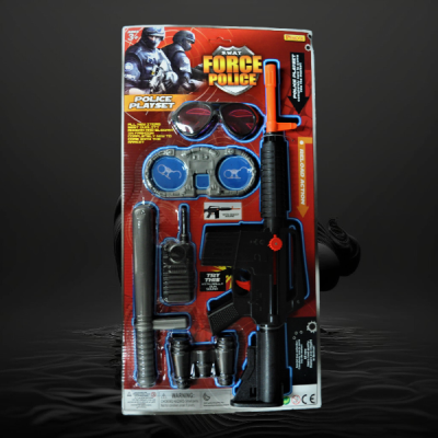 Carded Police Gun Play Set Gloworks Carded Police Gun Play Set Gloworks