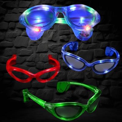 ASSORTED COLOR LED FLASHING SUNGLASSES