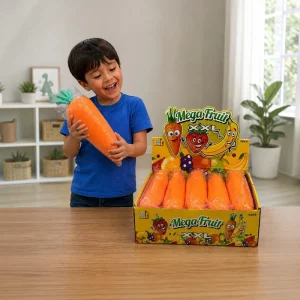 12" Squishy Stretchy Carrot 6/Display