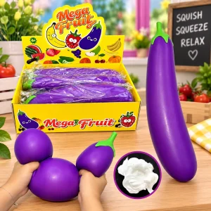 13" Eggplant Squishy Toy