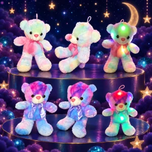 16" Assorted Color Plush LED Light Up Teddy Bear