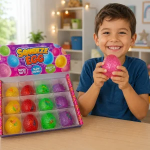 2.5" Assorted Color Sugar Squish Dinosaur Egg