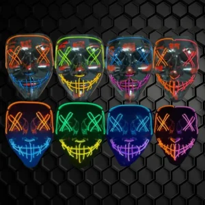 2 Color EL Purge Mask With 2 AA Batteries Included