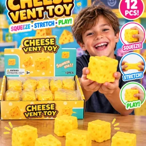 2" Squishy Cheese Toy (12 Display)