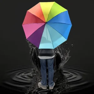 22" Neon Rainbow Umbrella