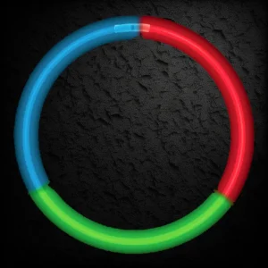 22 Inch Tri-Color Red/Blue/Green Omniglow Glow Necklace