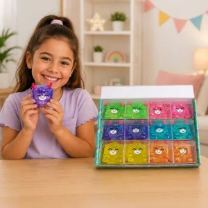 3.5" Assorted Color Sugar Sqush Highland Cow Cube