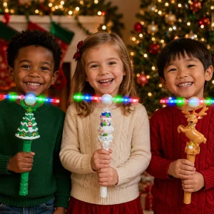 3 Assorted Christmas Windmill Wand