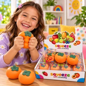 3" Crunchy Persimmon Fruit Squishy