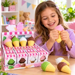 4.4" Crunchy Assorted Ice Cream Cone Squishy