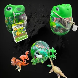 48 Piece Dinosaur Accessories with Storage Dino Egg