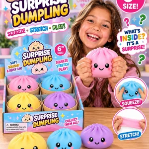 6" Assorted Color Squishy Surprise Dumpling
