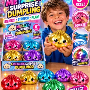 6" Assorted Metallic Squishy Surprise Dumpling