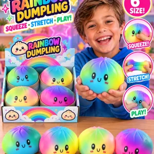 6" Assorted Neon Rainbow Surprise Dumpling
