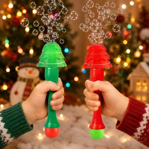 Assorted Color Christmas Tree Bubble Wand