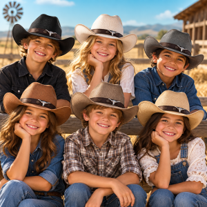 Assorted Color Cowboy Hat with Leather Strap and Cowskull Emblem