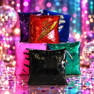 Assorted Color Flashing Sequin Pillow