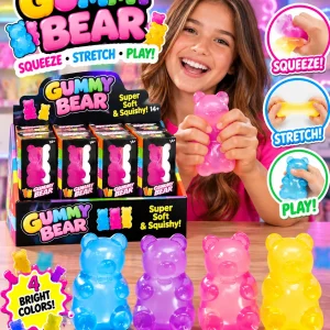 Assorted Color Glitter Gummy Bear Squishy
