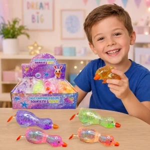 Assorted Color Glitter Squishy Duck