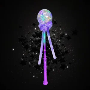 Assorted Color LED Globe Wand With Tinsel Case 29*19*29 6A