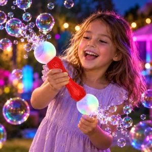 Assorted Color LED Multi-Color Double Bubble Wand